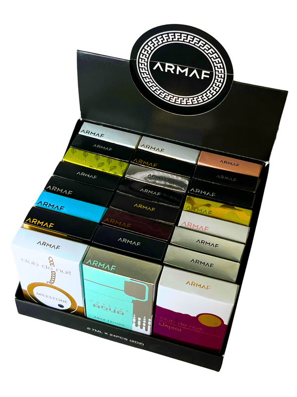 Armaf Discovery Set - Premium Luxury Fragrance (7ML x 24 PCS) Long-Lasting Fragrance for Men & Women - Perfect for Gifting & Travel