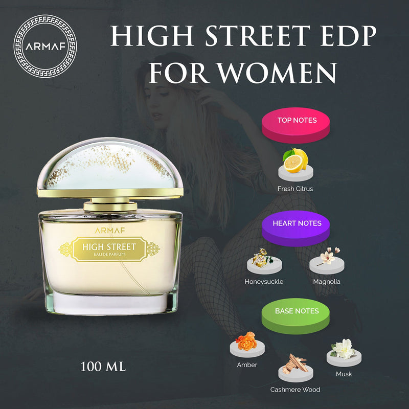 Armaf High Street Eau De Parfum 100ML - Timeless Elegance for Women