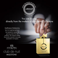 Armaf Club De Nuit Milestone Perfume 105ml - Unisex Aquatic Fragrance