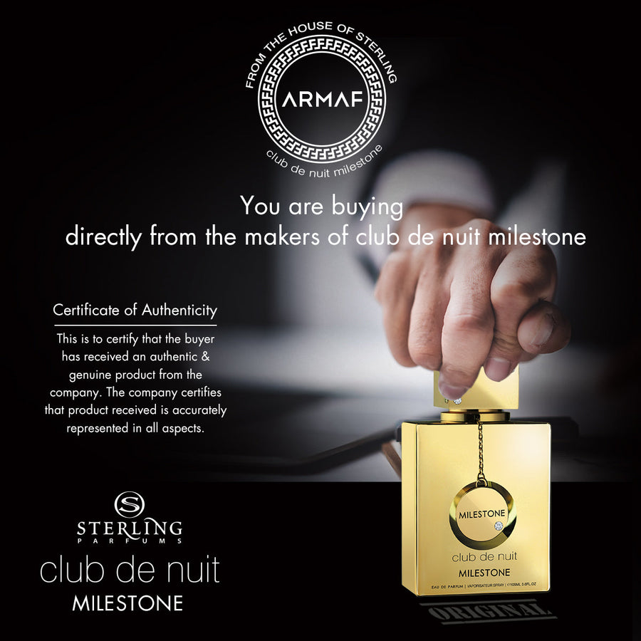 Armaf Club De Nuit Milestone Perfume 105ml - Unisex Aquatic Fragrance